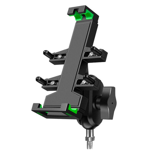 A02 Motorcycle Mobile Phone Navigation Bracket Car Riding Anti-shock Aluminum Alloy Rack(M10 Ball Header Installation Model) - Holder by buy2fix | Online Shopping UK | buy2fix