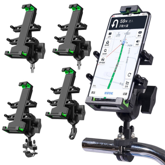 A02 Motorcycle Mobile Phone Navigation Bracket Car Riding Anti-shock Aluminum Alloy Rack(M8 Ball Header Installation Model) - Holder by buy2fix | Online Shopping UK | buy2fix