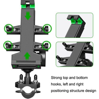 A02 Motorcycle Mobile Phone Navigation Bracket Car Riding Anti-shock Aluminum Alloy Rack(M8 Ball Header Installation Model) - Holder by buy2fix | Online Shopping UK | buy2fix