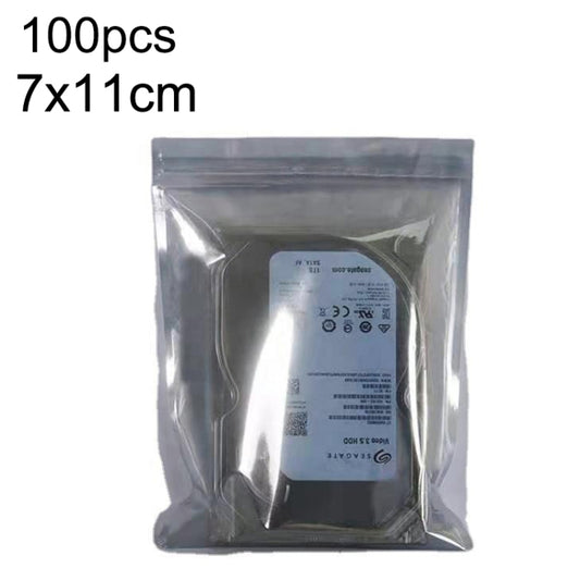 100pcs / Pack 7x11cm Anti-static Shielding Bag Hard Disk Insulation Bag Electronic Plastic Motherboard Packaging Bag - Zip Lock Bags by buy2fix | Online Shopping UK | buy2fix