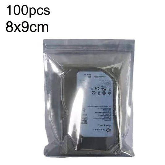 100pcs / Pack 8x9cm Anti-static Shielding Bag Hard Disk Insulation Bag Electronic Plastic Motherboard Packaging Bag - Zip Lock Bags by buy2fix | Online Shopping UK | buy2fix