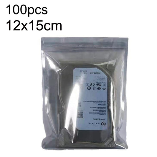 100pcs / Pack 12x15cm Anti-static Shielding Bag Hard Disk Insulation Bag Electronic Plastic Motherboard Packaging Bag - Zip Lock Bags by buy2fix | Online Shopping UK | buy2fix