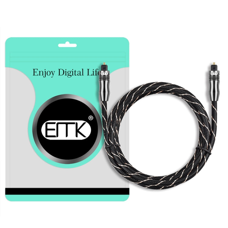 EMK QH/A6.0 Digital Optical Fiber Audio Cable Amplifier Audio Line, Length 5m(Black) - Audio Optical Cables by EMK | Online Shopping UK | buy2fix
