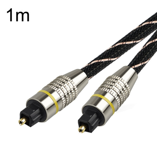 EMK HB/A6.0 SPDIF Interface Digital High-Definition Audio Optical Fiber Cable, Length: 1m(Black White Net) - Audio Optical Cables by EMK | Online Shopping UK | buy2fix