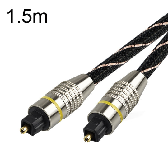 Câble à fibre optique audio numérique haute définition avec interface SPDIF EMK HB/A6.0, longueur : 1,5 m (filet noir et blanc)