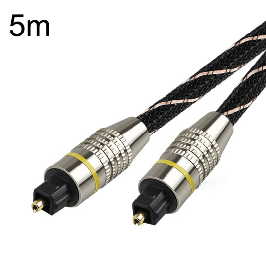Câble à fibre optique audio numérique haute définition avec interface SPDIF EMK HB/A6.0, longueur : 5 m (filet noir et blanc)