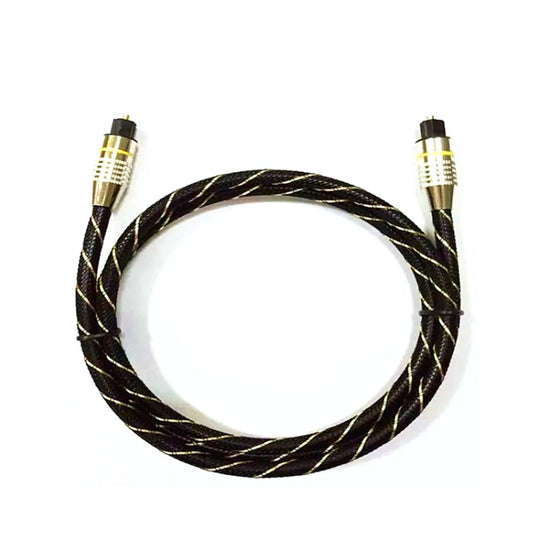Câble à fibre optique audio numérique haute définition avec interface SPDIF EMK HB/A6.0, longueur : 15 m (filet noir et blanc)
