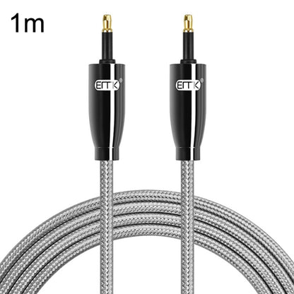 EMK QH4.0 Mini Toslink 3.5mm Interface SPDIF Audio Fiber Optical, Length: 1m(Black) - Audio Optical Cables by EMK | Online Shopping UK | buy2fix