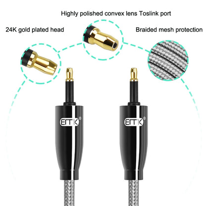 EMK QH4.0 Mini Toslink 3.5mm Interface SPDIF Audio Fiber Optical, Length: 1m(Black) - Audio Optical Cables by EMK | Online Shopping UK | buy2fix