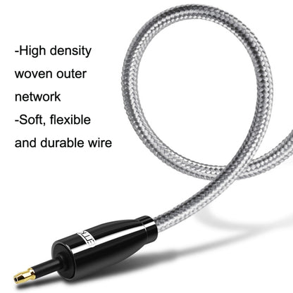 EMK QH4.0 Mini Toslink 3.5mm Interface SPDIF Audio Fiber Optical, Length: 1m(Black) - Audio Optical Cables by EMK | Online Shopping UK | buy2fix