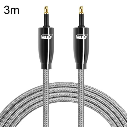 EMK QH4.0 Mini Toslink 3.5mm Interface SPDIF Audio Fiber Optical, Length: 3m(Black) - Audio Optical Cables by EMK | Online Shopping UK | buy2fix