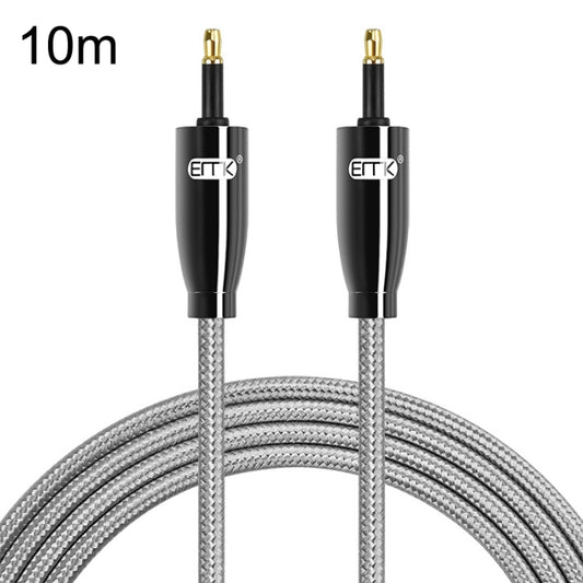 EMK QH4.0 Mini Toslink 3.5mm Interface SPDIF Audio Fiber Optical, Length: 10m(Black) - Audio Optical Cables by EMK | Online Shopping UK | buy2fix