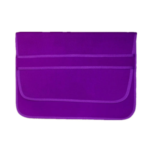 14 Inch Neoprene Laptop Lining Bag Horizontal Section Flap Clutch Bag(Purple) by buy2fix