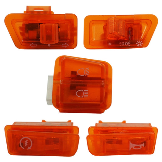 Motorcycle Headlight Horn Steering Switch Accessories(5 in 1 Orange) - Motorcycle Maintenance Tools by buy2fix | Online Shopping UK | buy2fix