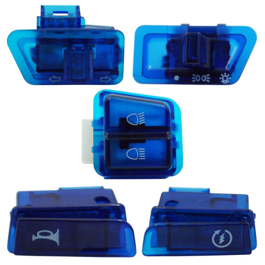 Motorcycle Headlight Horn Steering Switch Accessories(5 in 1 Blue) - Motorcycle Maintenance Tools by buy2fix | Online Shopping UK | buy2fix