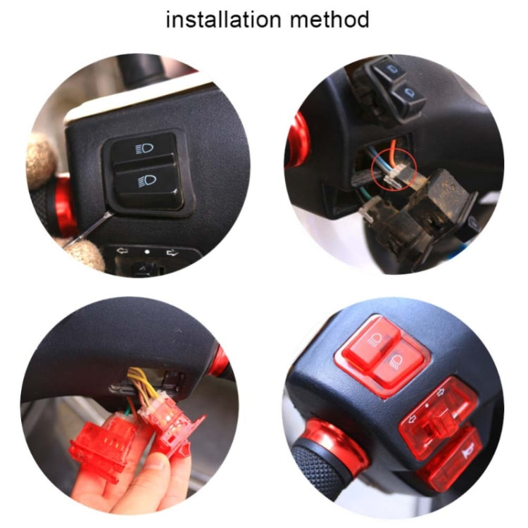 Motorcycle Headlight Horn Steering Switch Accessories(5 in 1 Orange) - Motorcycle Maintenance Tools by buy2fix | Online Shopping UK | buy2fix