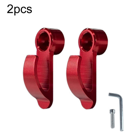 Crochet de rangement latéral pour casque de moto modifié, 2 pièces, crochet de rangement latéral pour Scooter (rouge)