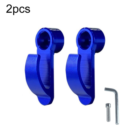 Crochet de rangement latéral pour casque de moto modifié, 2 pièces, crochet de rangement latéral pour Scooter (bleu)