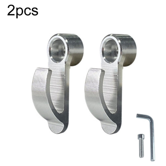 Crochet de rangement latéral pour casque de moto modifié, 2 pièces, crochet de rangement latéral pour Scooter (argent)