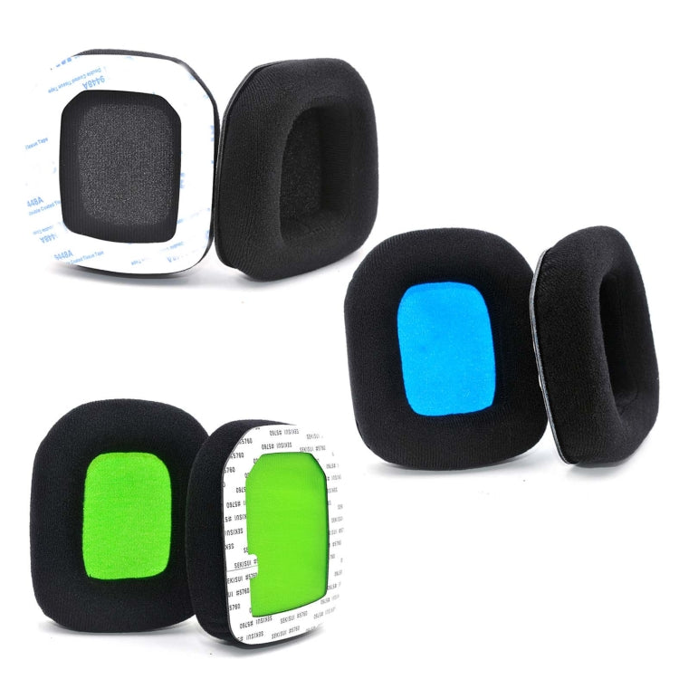 For Logitech Astro A20 2pcs Fleece Memory Foam Headphone Covers Earmuffs(Full Black) - Earmuff & Pad by buy2fix | Online Shopping UK | buy2fix