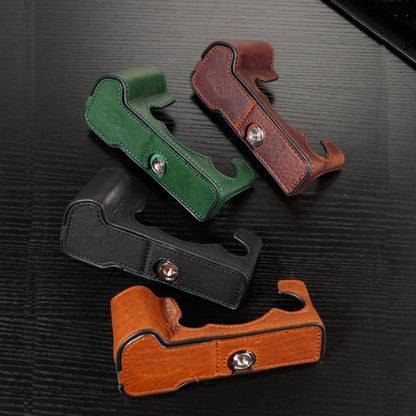 For FUJIFILM X-T5 Camera Cowhide Bag Anti-scratch Protective Case Base Cover(Brown) by buy2fix