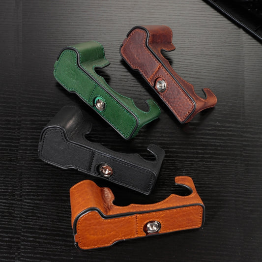 For FUJIFILM X-T5 Camera Cowhide Bag Anti-scratch Protective Case Base Cover(Black) by buy2fix