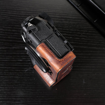 For FUJIFILM X-T5 Camera Cowhide Bag Anti-scratch Protective Case Base Cover(Green) by buy2fix