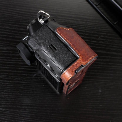 For FUJIFILM X-T5 Camera Cowhide Bag Anti-scratch Protective Case Base Cover(Brown) by buy2fix