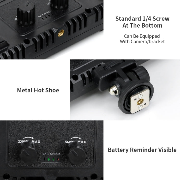 E800 RGB Color 40W 3200K-5600K LED Flat Panel Lights Live Broadcast Fill Light,EU Plug by buy2fix