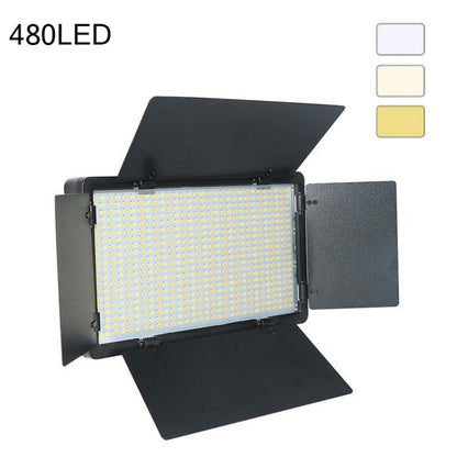 E600 3-color Temperature 40W 3200K-5600K LED Flat Panel Lights Live Broadcast Fill Light,EU Plug by buy2fix