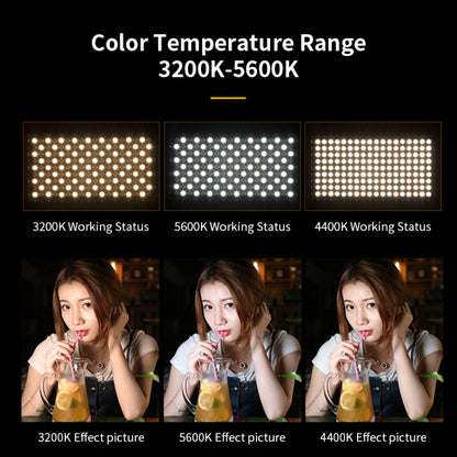 E800 3-color Temperature 40W 3200K-5600K LED Flat Panel Lights Live Broadcast Fill Light,EU Plug by buy2fix