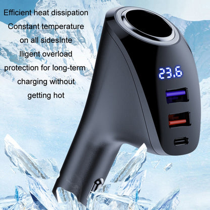 Car Charger Multifunctional Digital Display QC Charging Cigarette Lighter Adapter, Model: AAC Dual USB - Car Charger by buy2fix | Online Shopping UK | buy2fix