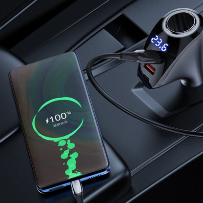 Car Charger Multifunctional Digital Display QC Charging Cigarette Lighter Adapter, Model: AAC Dual USB - Car Charger by buy2fix | Online Shopping UK | buy2fix