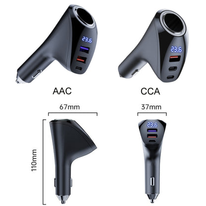 Car Charger Multifunctional Digital Display QC Charging Cigarette Lighter Adapter, Model: CCA Dual PD - Car Charger by buy2fix | Online Shopping UK | buy2fix