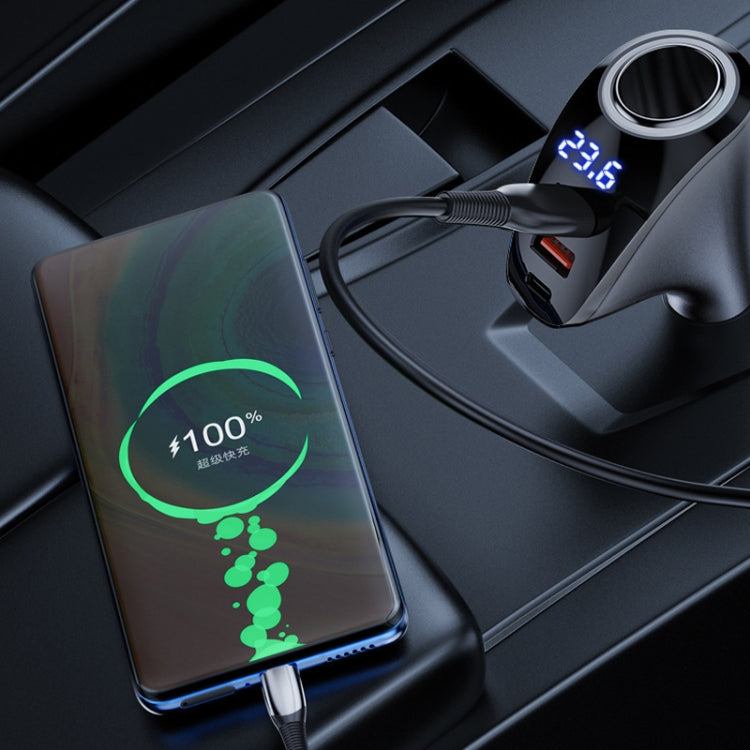 Car Charger Multifunctional Digital Display QC Charging Cigarette Lighter Adapter, Model: CCA Dual PD - Car Charger by buy2fix | Online Shopping UK | buy2fix