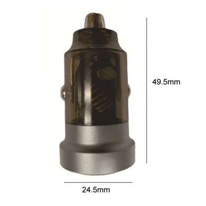PD+QC Mini Transparent Super Fast Charge Car Cigarette Lighter Charger(Black) - Car Charger by buy2fix | Online Shopping UK | buy2fix