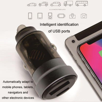 PD+QC Mini Transparent Super Fast Charge Car Cigarette Lighter Charger(Black) - Car Charger by buy2fix | Online Shopping UK | buy2fix
