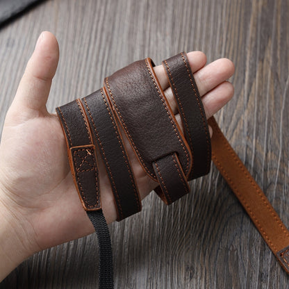 Outdoor Photography Cowhide Leather Camera Shoulder Hanging Neck Winding Strap, Spec: Top-layer (Coffee) by buy2fix