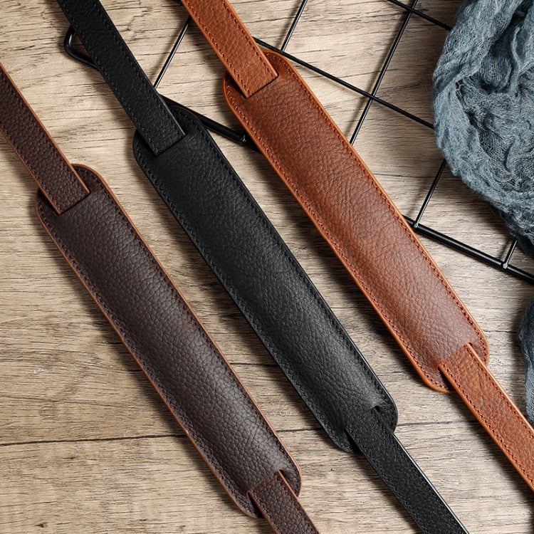 Outdoor Photography Cowhide Leather Camera Shoulder Hanging Neck Winding Strap, Spec: Top-layer (Coffee) by buy2fix