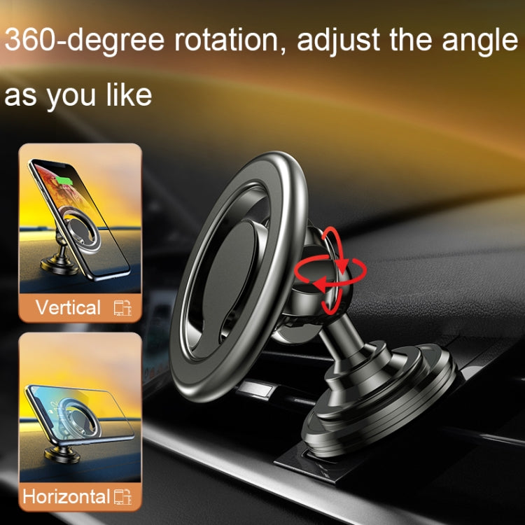 D19 Car Magnetic Mobile Phone Holder Rotatable Metal Navigation Bracket, Spec: Sticker (Silver) - Universal Car Holders by buy2fix | Online Shopping UK | buy2fix