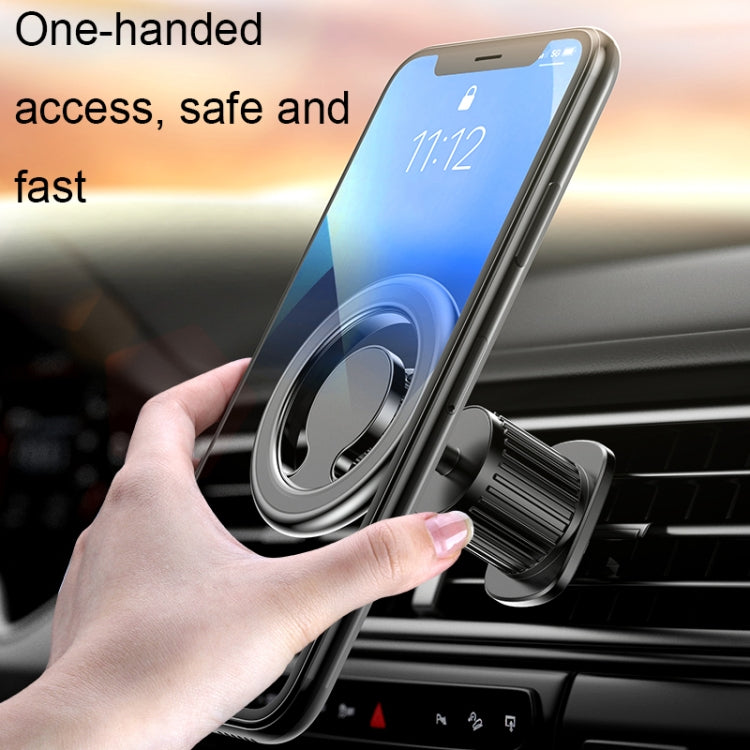 D19 Car Magnetic Mobile Phone Holder Rotatable Metal Navigation Bracket, Spec: Sticker (Silver) - Universal Car Holders by buy2fix | Online Shopping UK | buy2fix