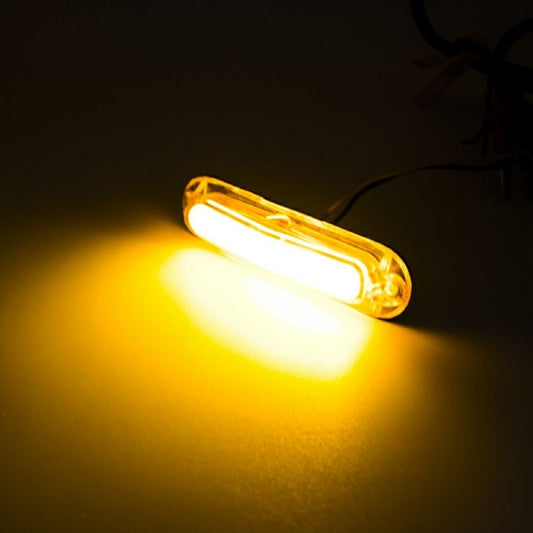 4pcs MK-162 6LED Light Guide Side Light 10-30V Trailer Side Tail Light(Yellow) - Warning Lights by buy2fix | Online Shopping UK | buy2fix