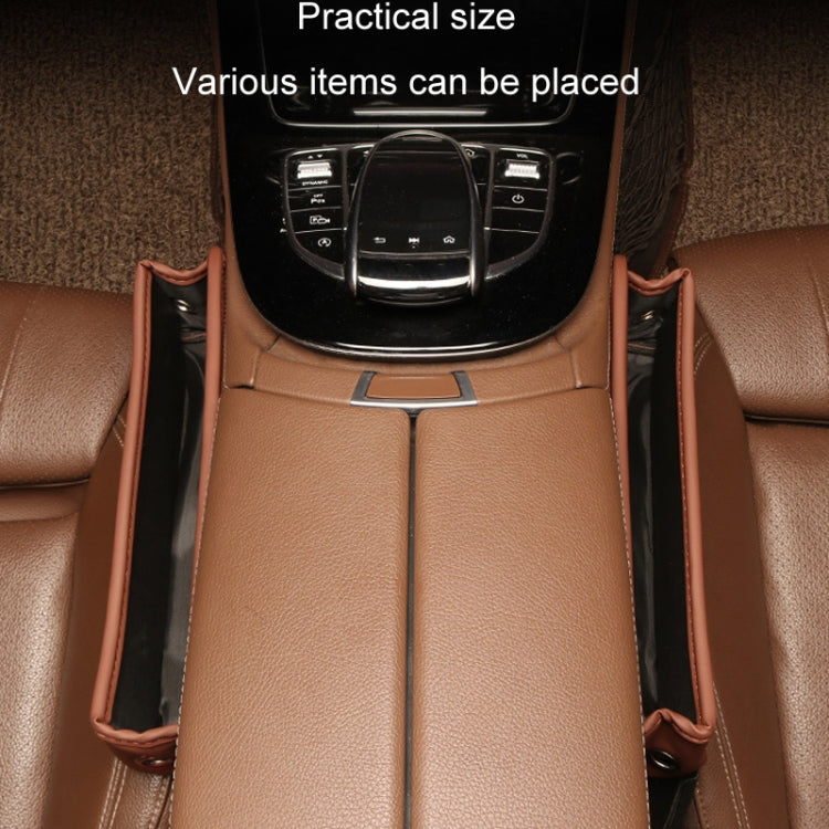 Multifunctional Car Seat Crevice Storage Box, Pattern: No Logo(Mocha brown) - Stowing Tidying by buy2fix | Online Shopping UK | buy2fix