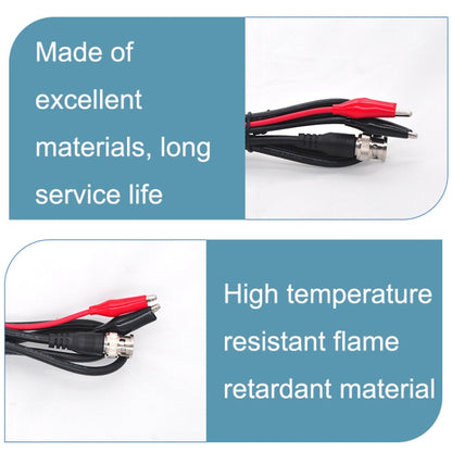 2pcs BNC To 2 x Crocodile Clips Double Head Coaxial Cable Video Cable, Length: 1m - Cable by buy2fix | Online Shopping UK | buy2fix