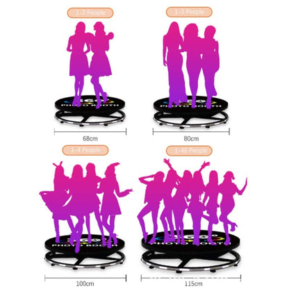 100cm RGB Fill Light Photo Booth Turning Led Camera Photo Spin Stand With Flight Case by buy2fix