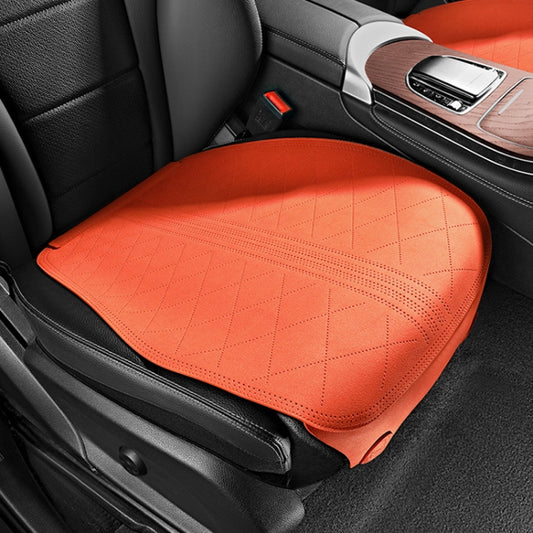 Flip-fur Car Cushion Breathable Ventilation Cushion for Four Seasons, Style: Front Cushion(Orange) by buy2fix