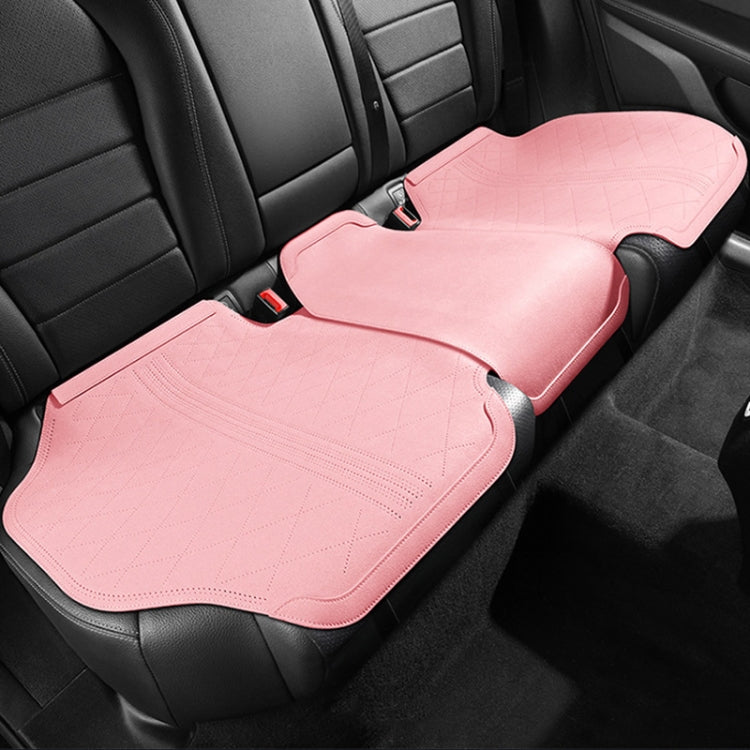 Flip-fur Car Cushion Breathable Ventilation Cushion for Four Seasons, Style: Long Rear Cushion(Pink) by buy2fix