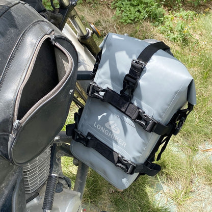 LONGHIKER Motorcycle Quick Release Waterproof Bumper Side Bag(Gray) - Bags & Luggages by buy2fix | Online Shopping UK | buy2fix
