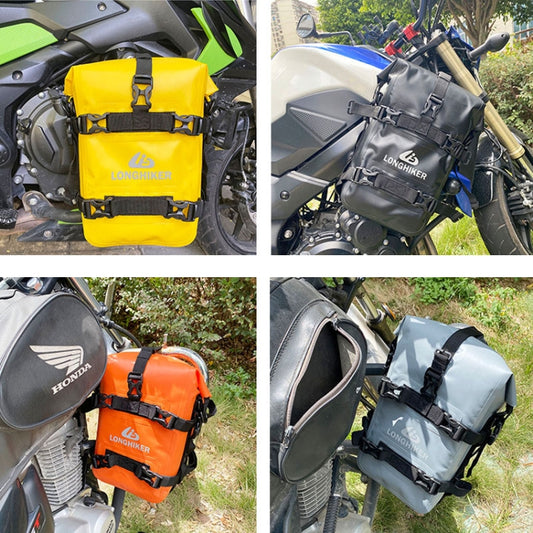 LONGHIKER Motorcycle Quick Release Waterproof Bumper Side Bag(Orange) - Bags & Luggages by buy2fix | Online Shopping UK | buy2fix