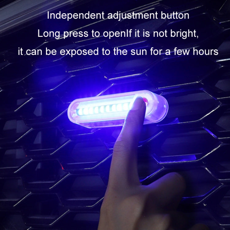 Motorcycle Electric Car Anti-Rear Collision Solar Strobe Warning Light, Specification: Blue Light by buy2fix